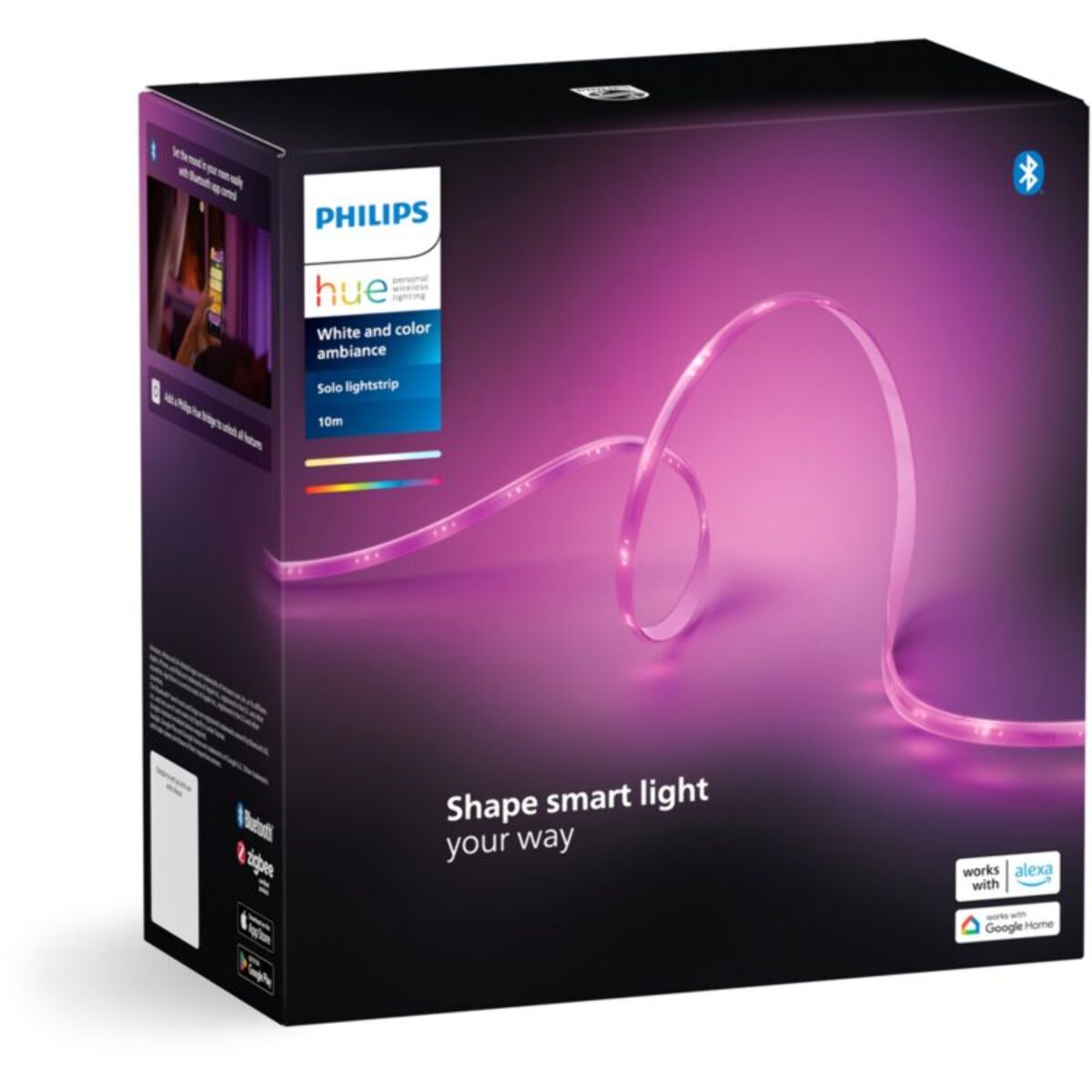 Ruban LED PHILIPS HUE W&C Lightstrip Solo 10m