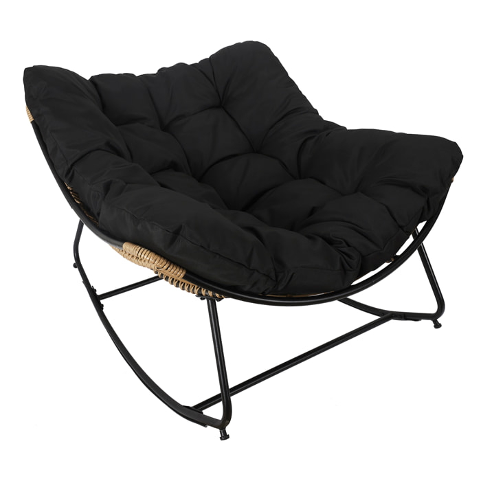 Fauteuil A Bacsule Tulum Coussin Noir