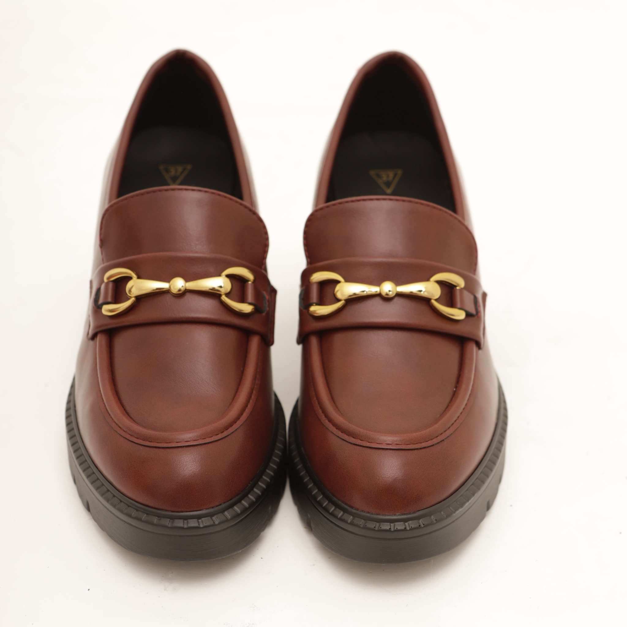 MOCASSINO CON TACCO E MORSETTO BORDEAUX