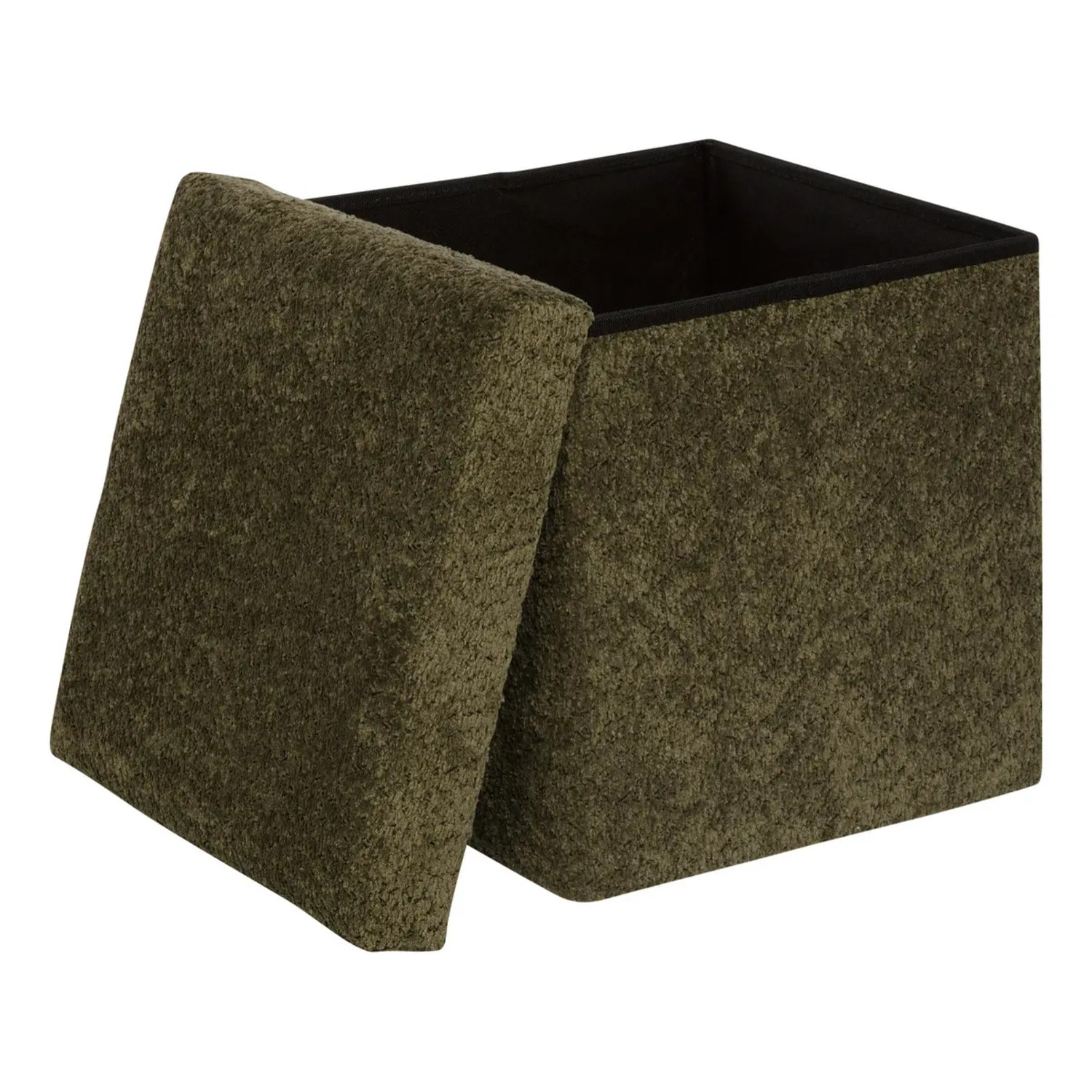 Pouf Pliable Coffre Soana Kaki 38x38cm