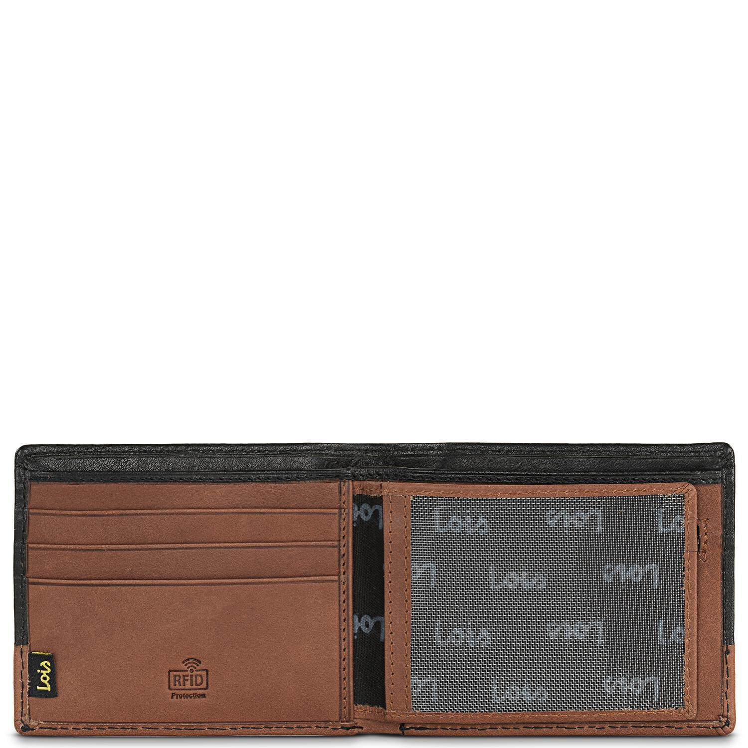 Cartera Hombre Piel Lois Durham Negro-Tan