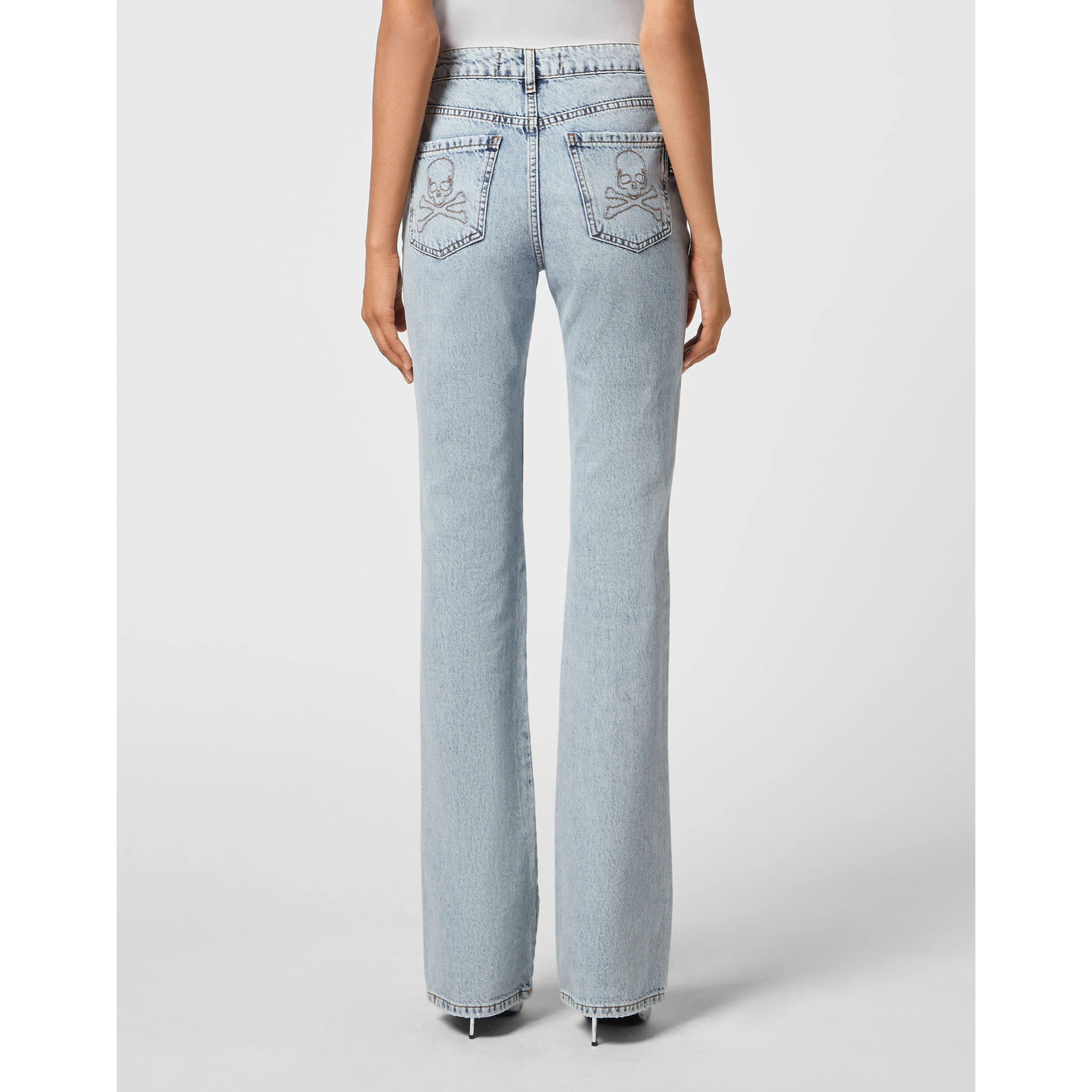 PHILIPP PLEIN Vaqueros Flare Fit SKULL