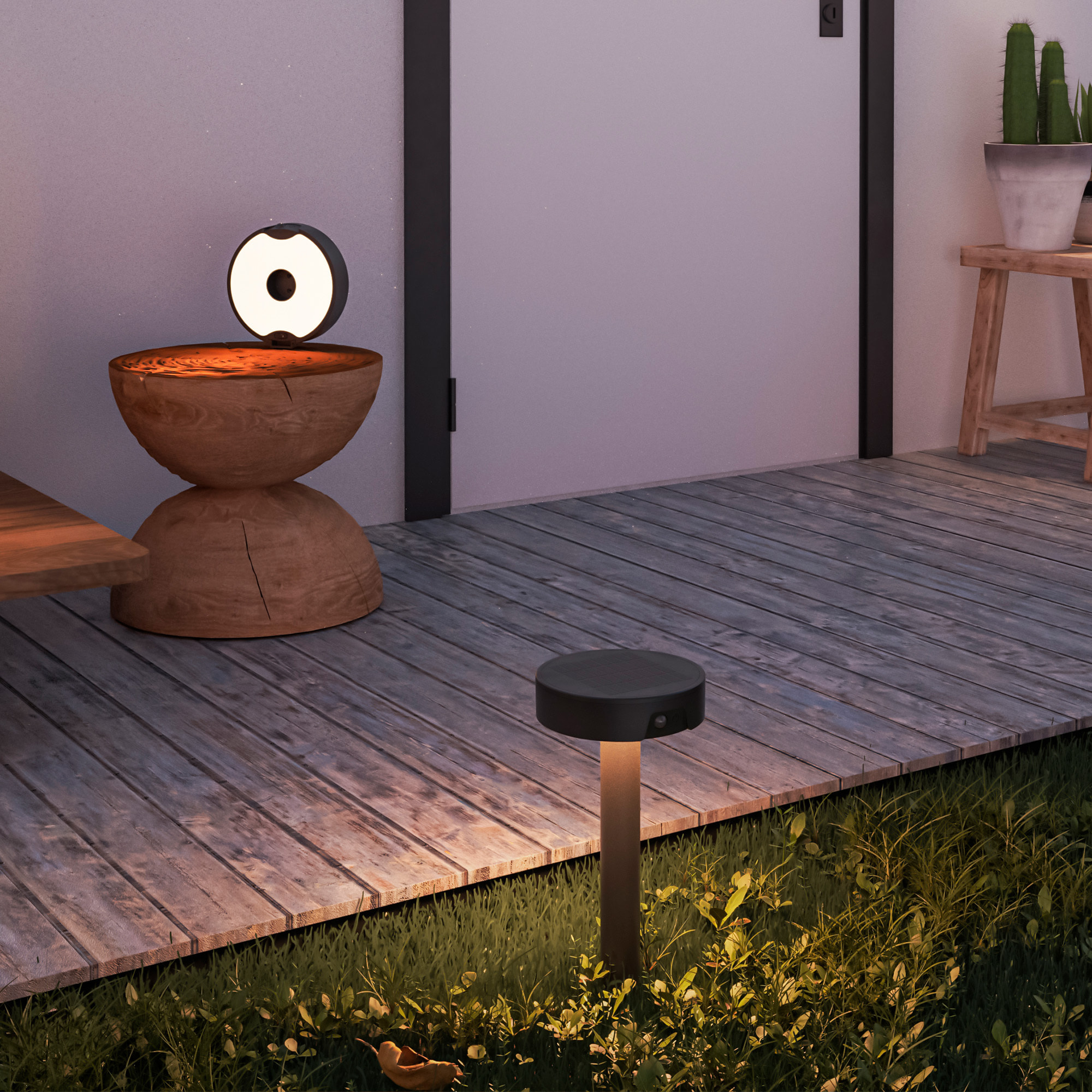 FORLIGHT Cero proyector solar led estaca negro