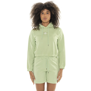 Felpe da donna cropped pull on con cappuccio non Felpeta Leone Uni