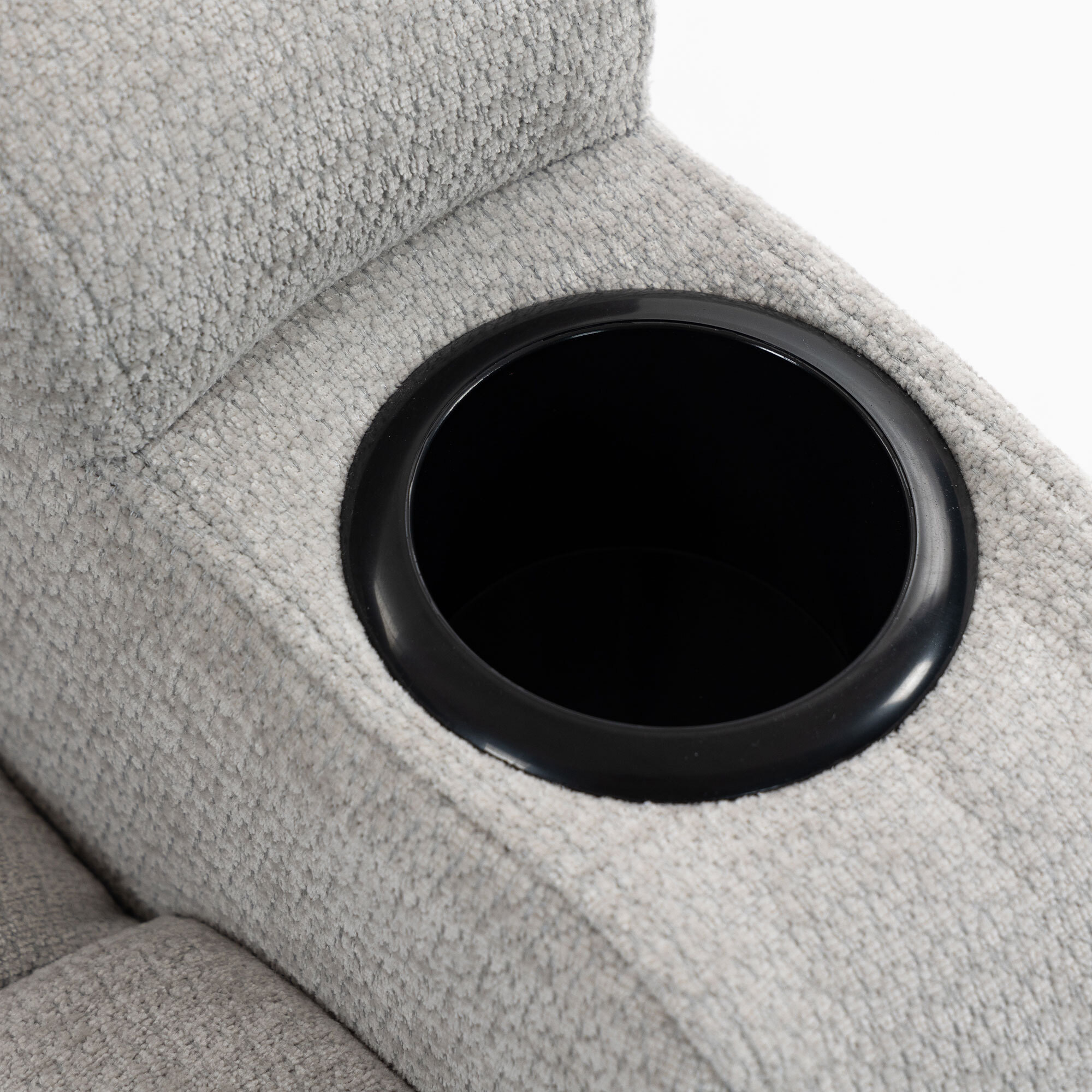 Fauteuil releveur massant chauffant inclinable repose-pieds ajustable télécommande gris clair