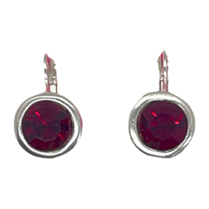 Pendiente cristal Swarovski rojo grande dormilona