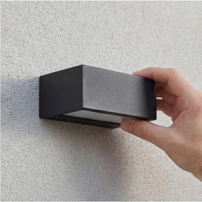 LEDS C4 Aplique Ip66 Nemesis Aluminium 90*220Mm E27 15W Gris Urbano