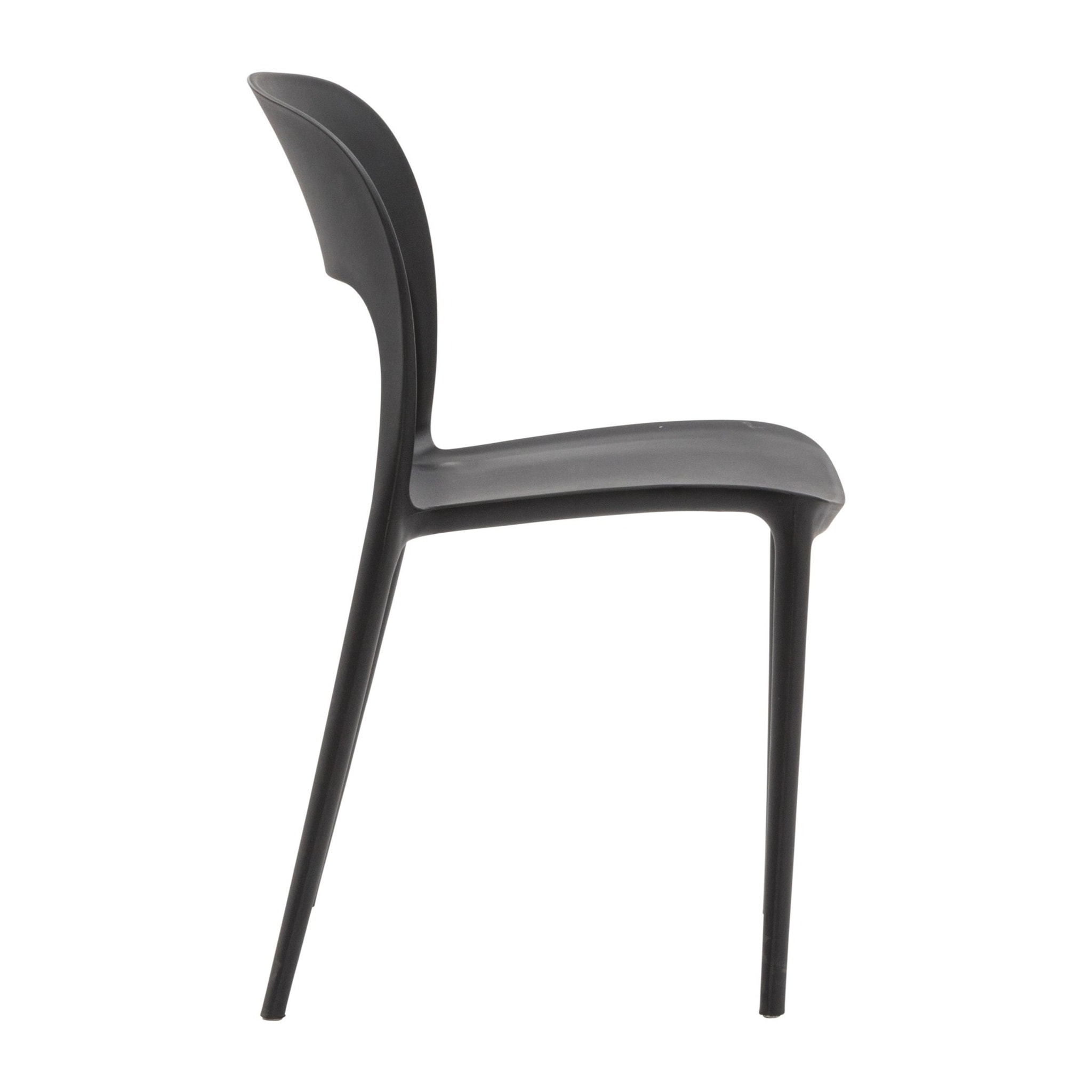 Set di 4 sedie SOUTH BEACH in polipropilene nero