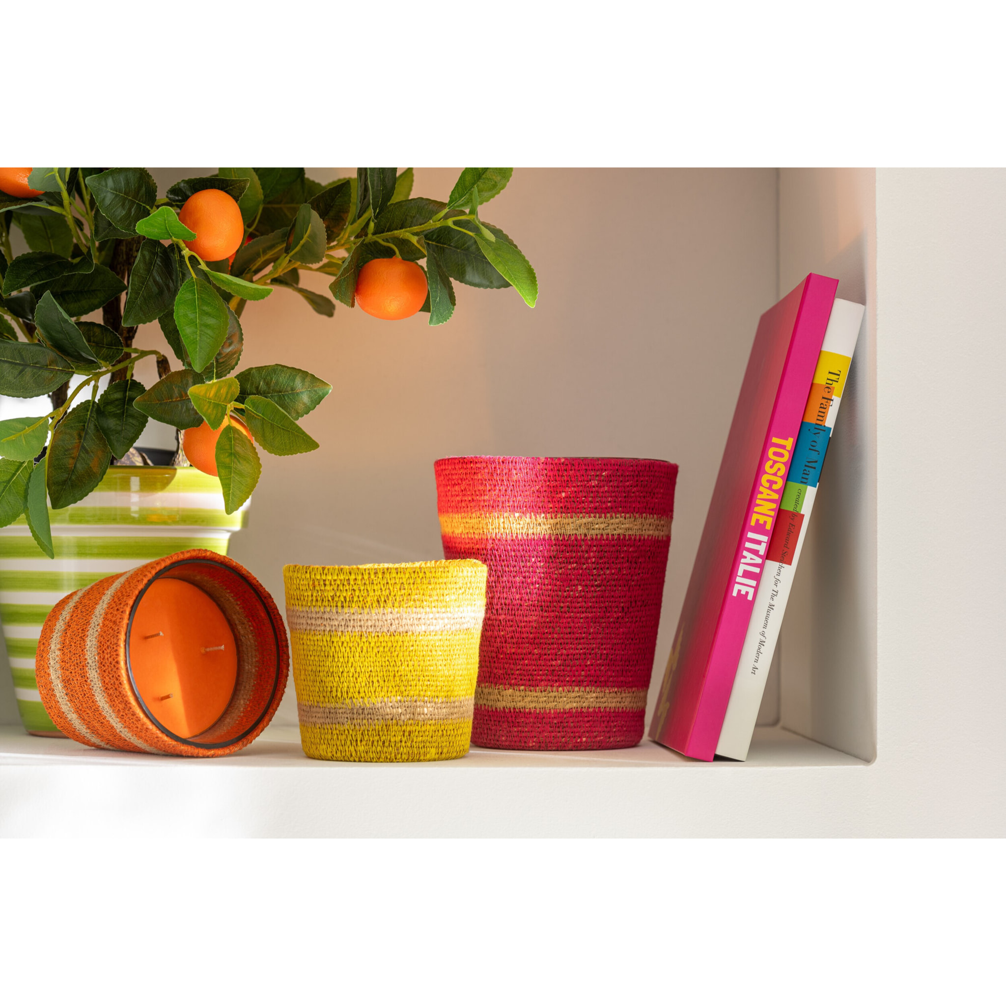 J-Line bougie parfumée Panier - Vanilla Escape - orange - small - 45H