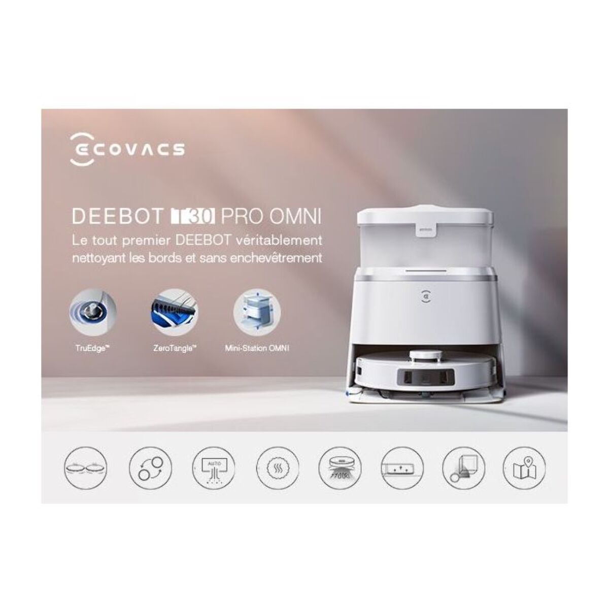 Robot Aspirateur Laveur ECOVACS Deebot T30 Pro Omni