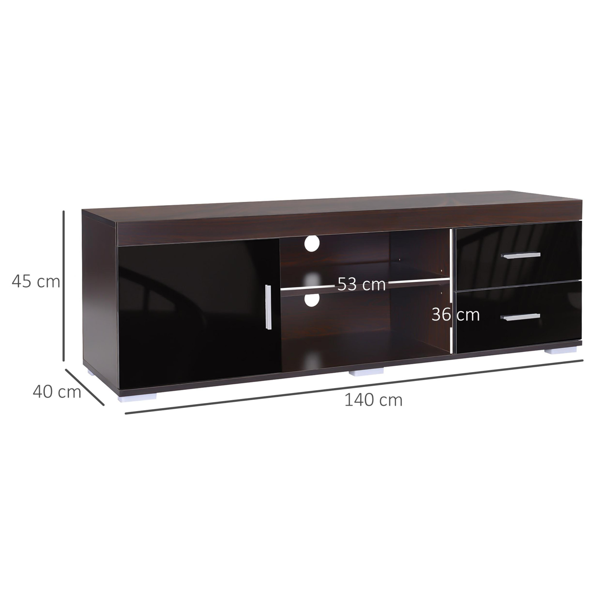 Mueble de comedor para TV Soporte de Televisor 140x40x45cm Armario TV Mesa Café