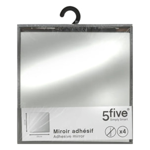 Lot de 4 Miroirs Carrés adhésifs 20x20cm