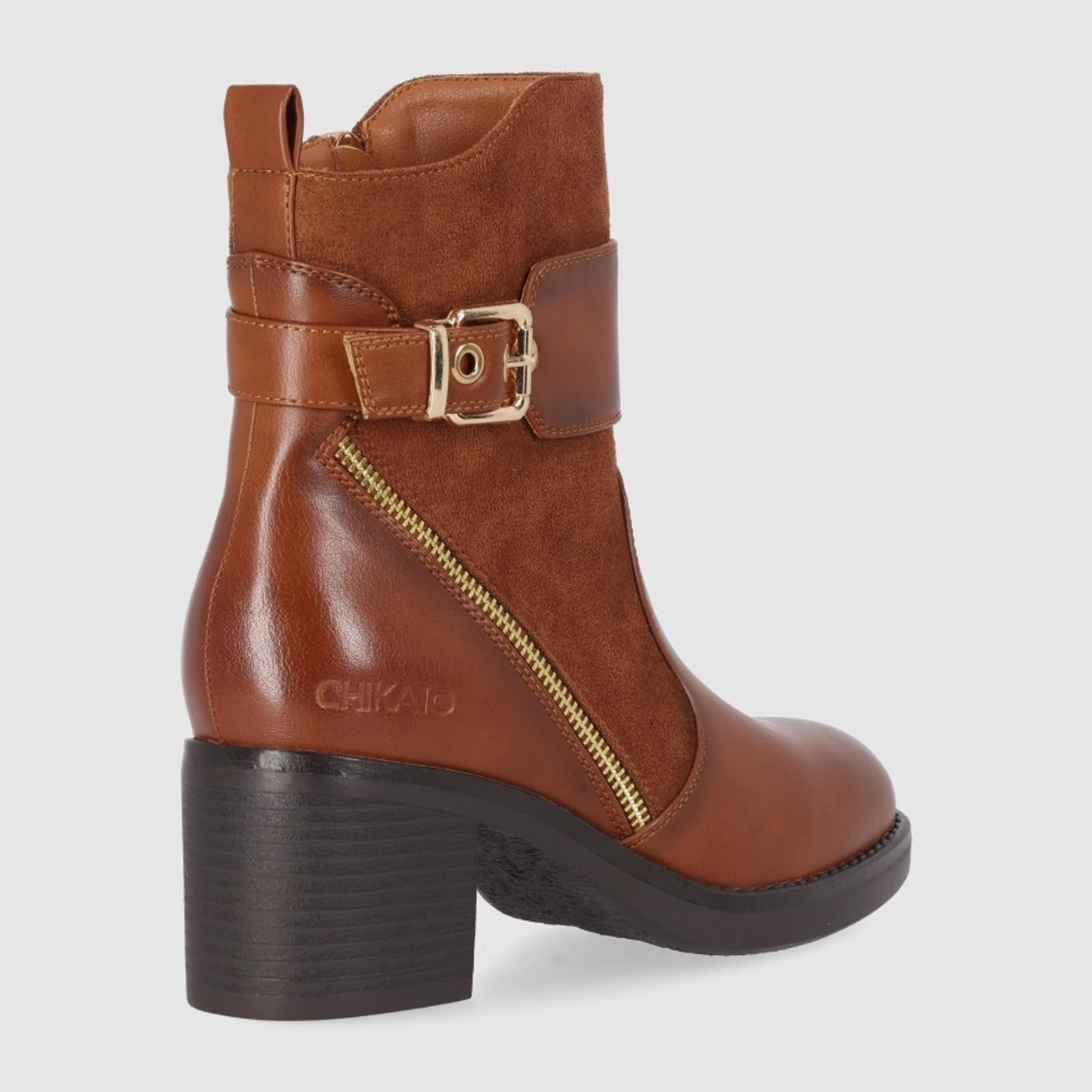 Botines de Tejido - Cuero - Tacón: 7 cm