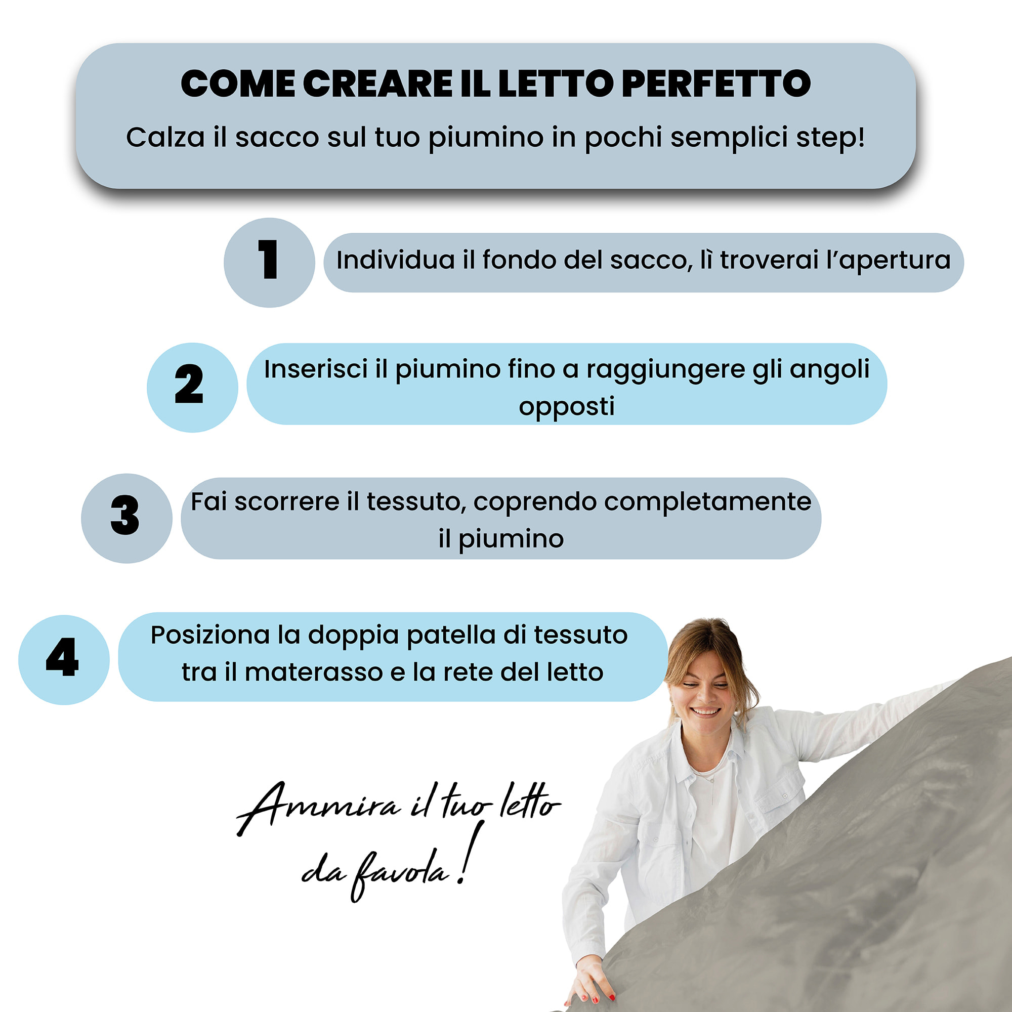 PARURE COPRIPIUMINO VERA - 100% Microfibra - Made in Italy