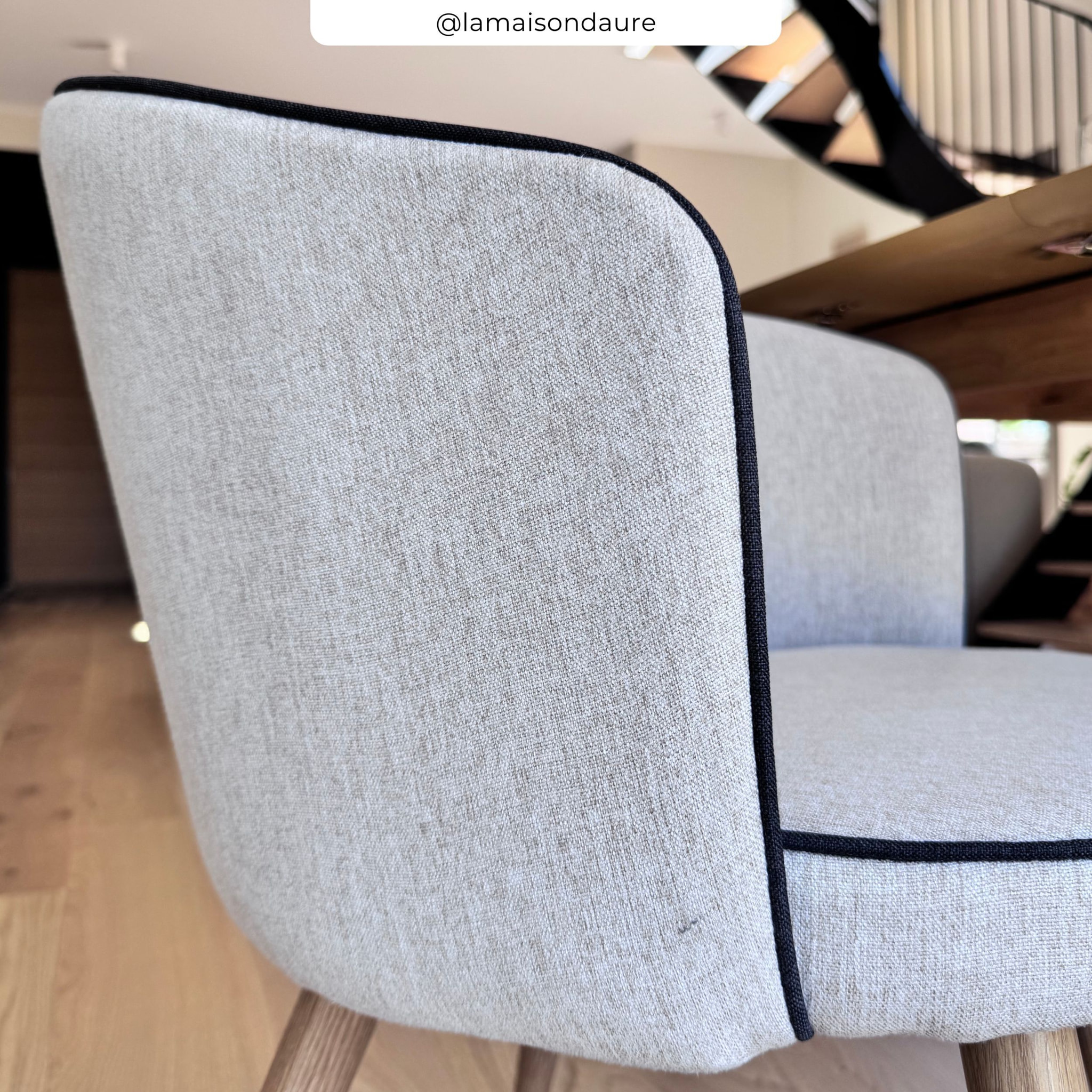 Lot de 2 chaises en tissu beige - Chiara
