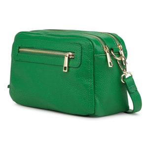 Borse Donna colore Verde-in pelle Made in Italy 28x24x18cm