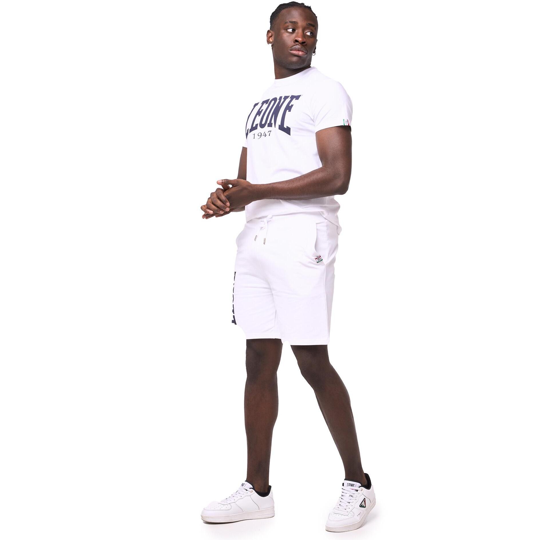 Pantalón corto de hombre con gran logo Leone Basic