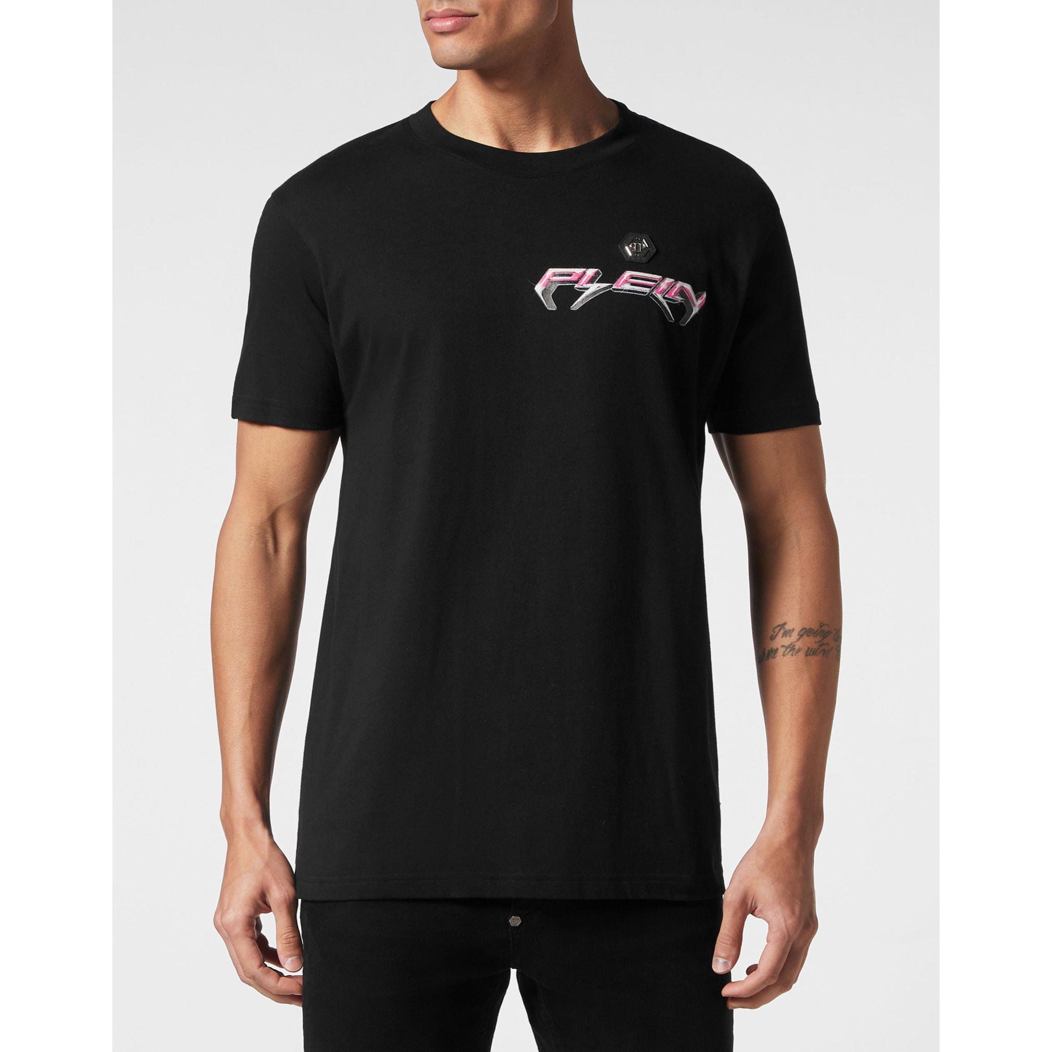PHILIPP PLEIN T-shirt girocollo a maniche corte CHROME