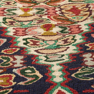 Authentique Tapis d'Orient kilim fait main en laine SENNEH