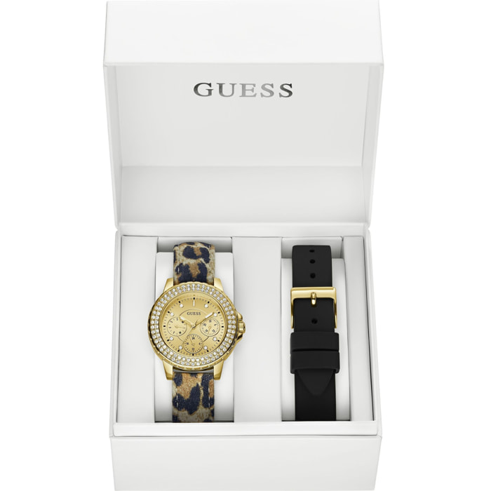 Guess Orologio Analogico Al Quarzo Gbs Crown Jewel - Box Set