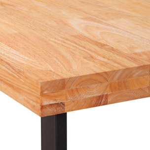 Mesa de escritorio con patas metálicas en negro y roble salvaje 120x60 cm Natural Roble salvaje - Negro