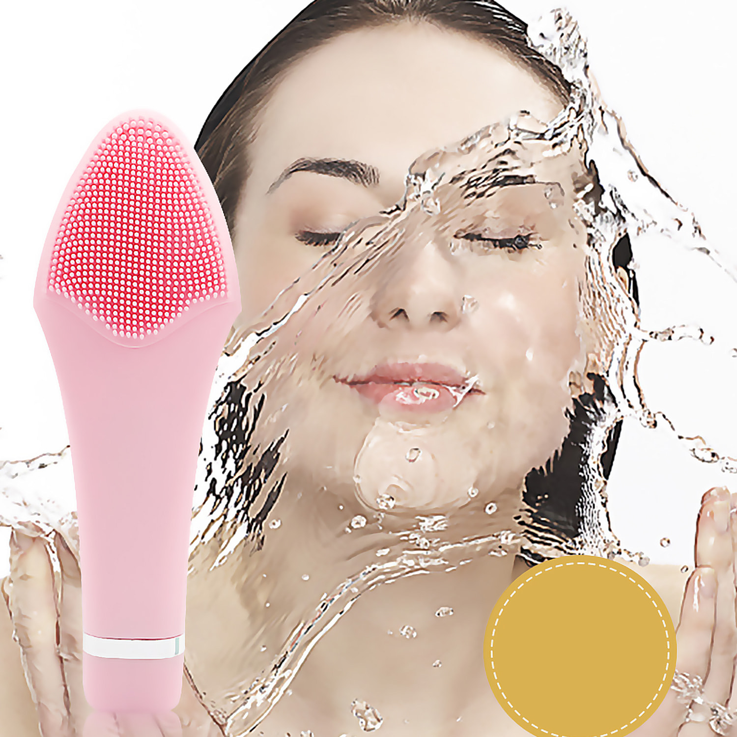 Spazzola esfoliante e massaggiante portatile, funzionamento a batteria.