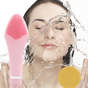Spazzola esfoliante e massaggiante portatile, funzionamento a batteria.