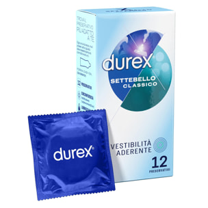 Preservativi Durex Settebello Classici con Forma Easy On - Confezione da 12 Profilattici
