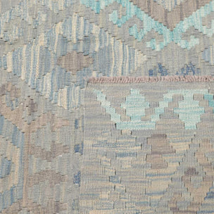 Tapis kilim, motif géométrique, tissé plat artisanal, KEPU