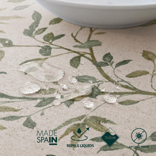 Nappe imprimée anti-tâches ZARZA VERT