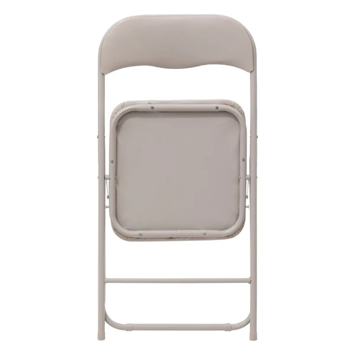 Chaise pliante beige en PVC