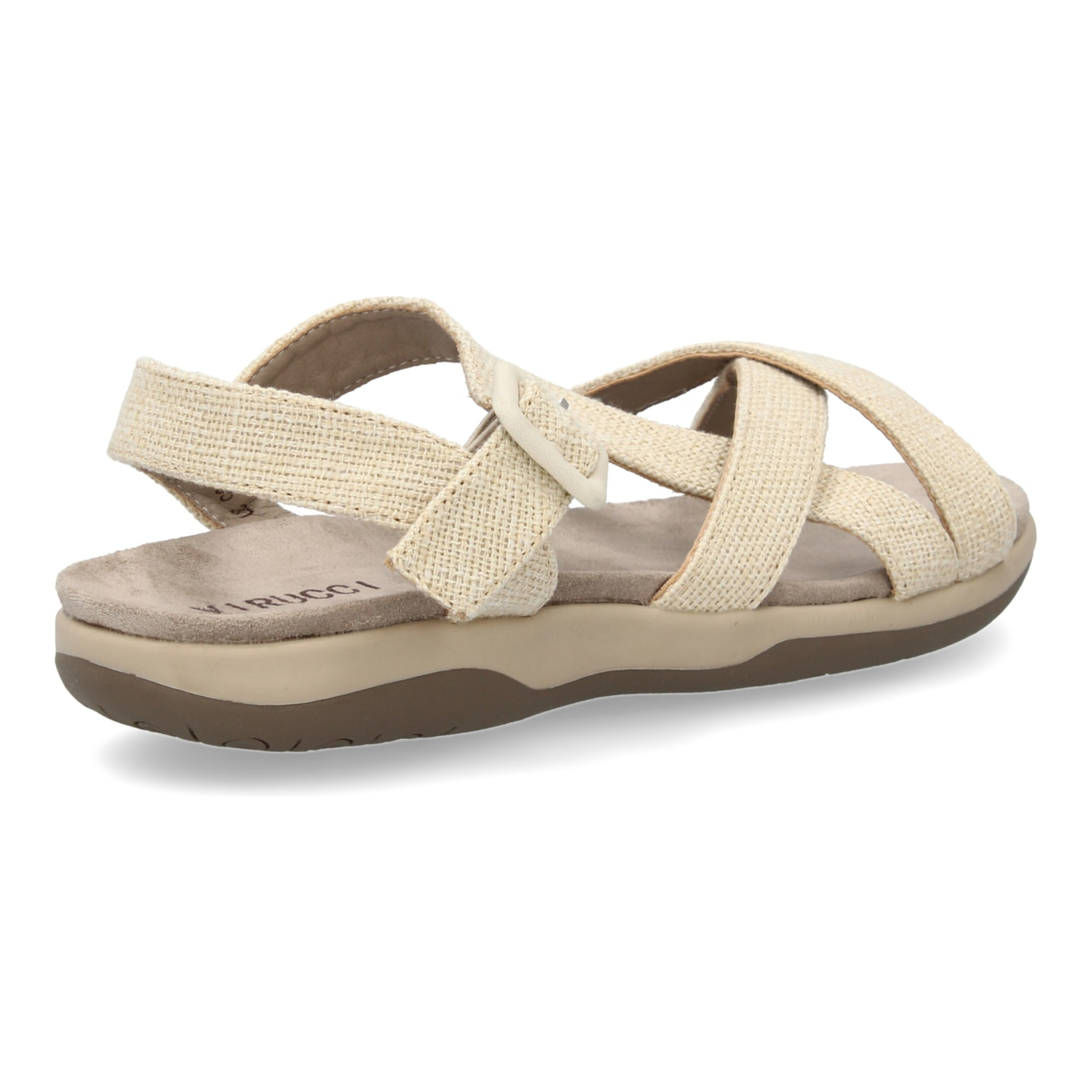 Sandalias planas de mujer diseño moderno, comodas con cierre de cierre autoadherente y con tiras cruzadas