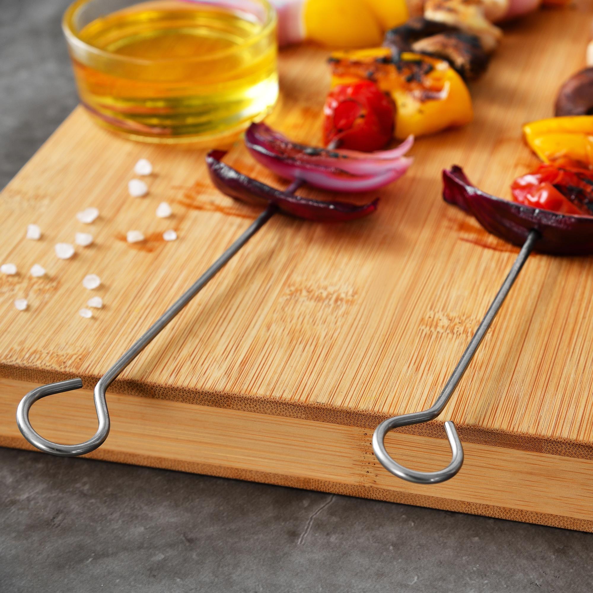 Juego de 4 brochetas para barbacoa h.36cm bergner