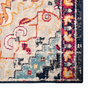 Tapis Lavu motif médaillon traditionnel oriental