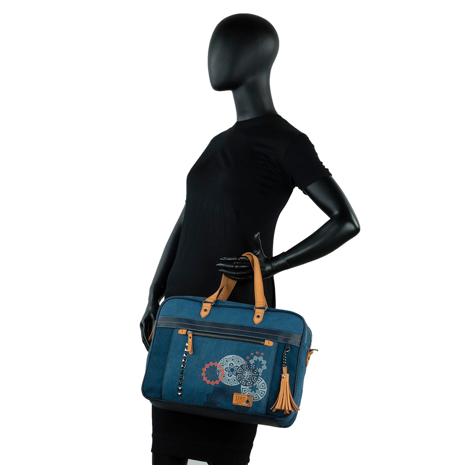 Bolso Maletin Portaordenador Mujer Lois Pasadena Azul