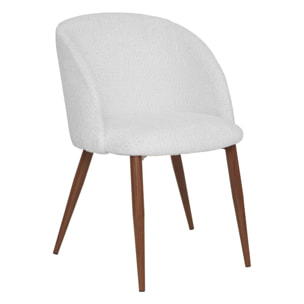 Fauteuil "Celeste" blanc L60xp54xH80cm