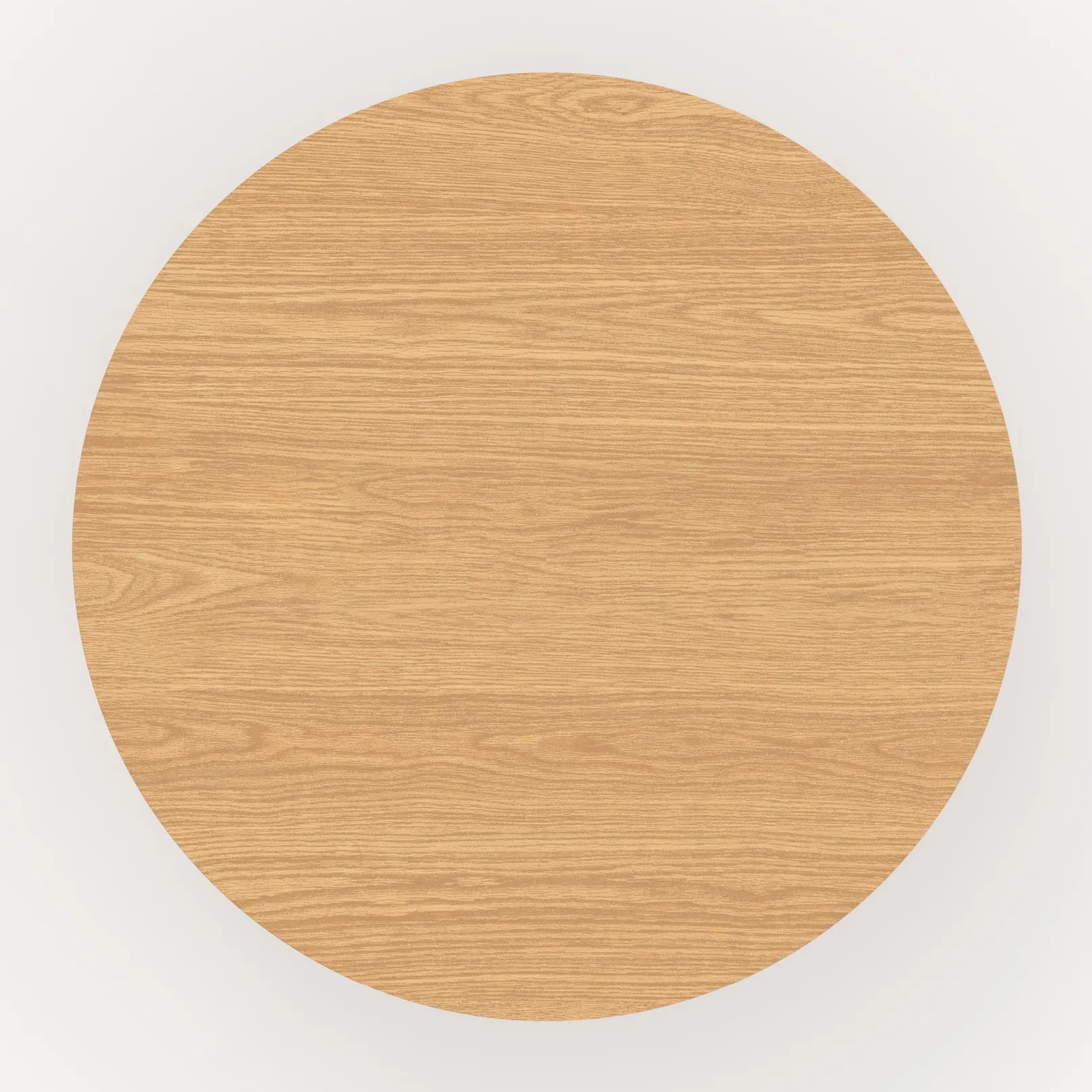 Table ronde 4 personnes en bois d'hévéa massif et placage D120 cm - Izzi