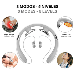 Massaggiatore per collo intelligente con cuffie Bluetooth 5.0.