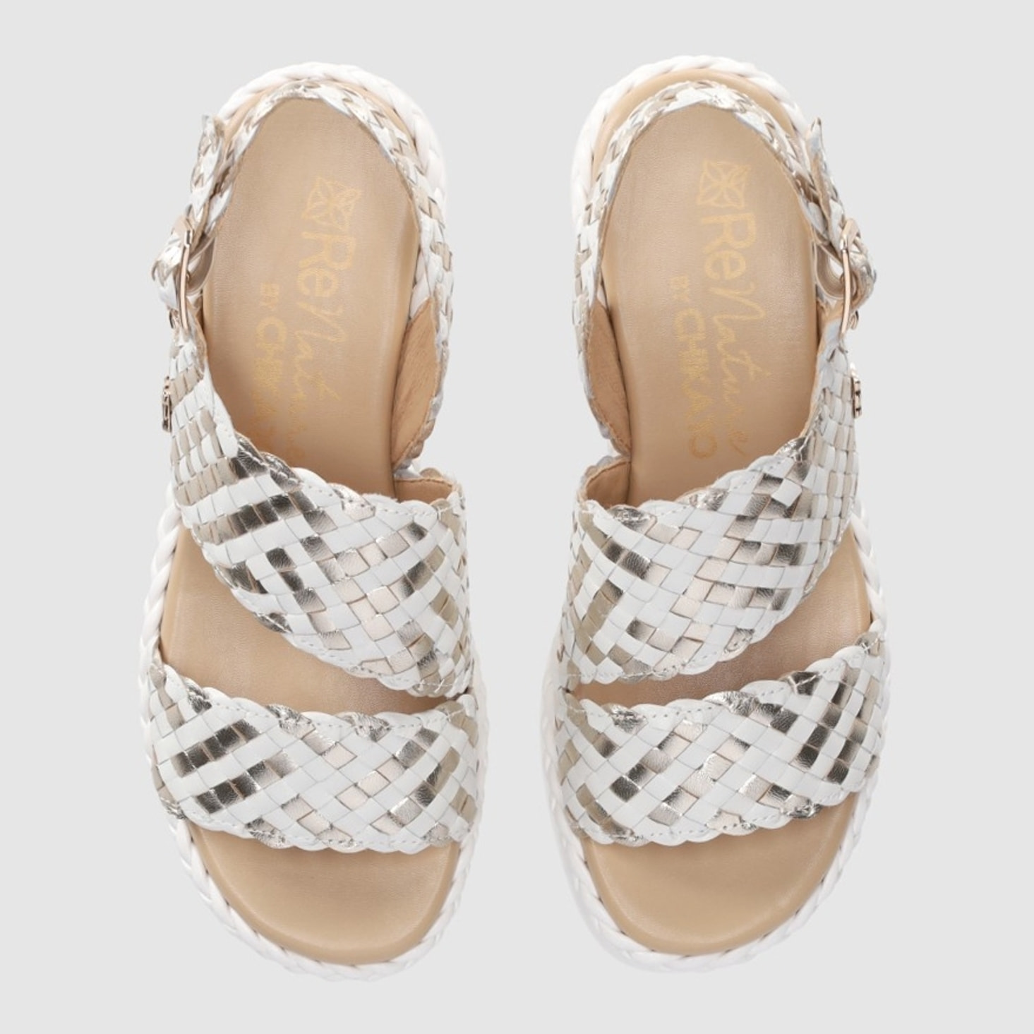 Sandalias de Piel - Blanco - Tacón: 5 cm