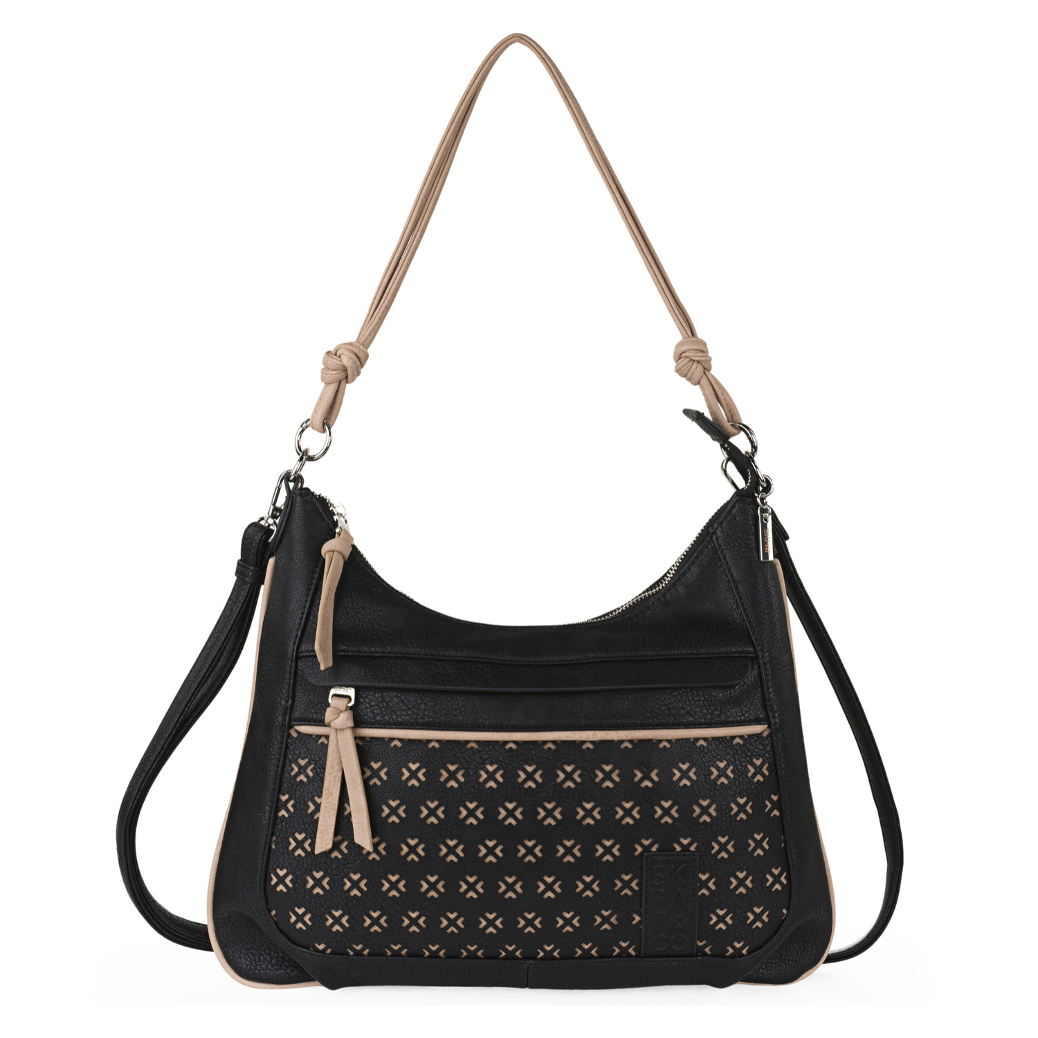 Bolso Hobo-Hombro Skpat Crosses Negro-Taupe