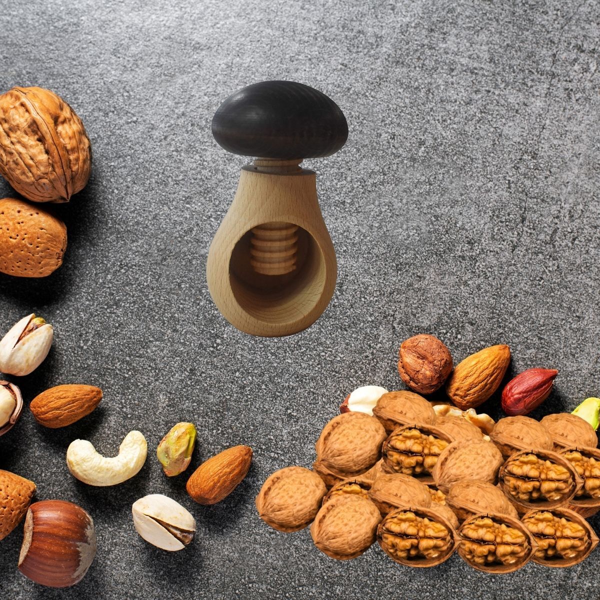 Ensemble de 2 Casse-noix vissable Fackelmann Wood Edition