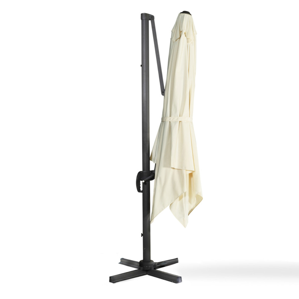 Parasol Sombra 360° carré avec housse de protection - Crème