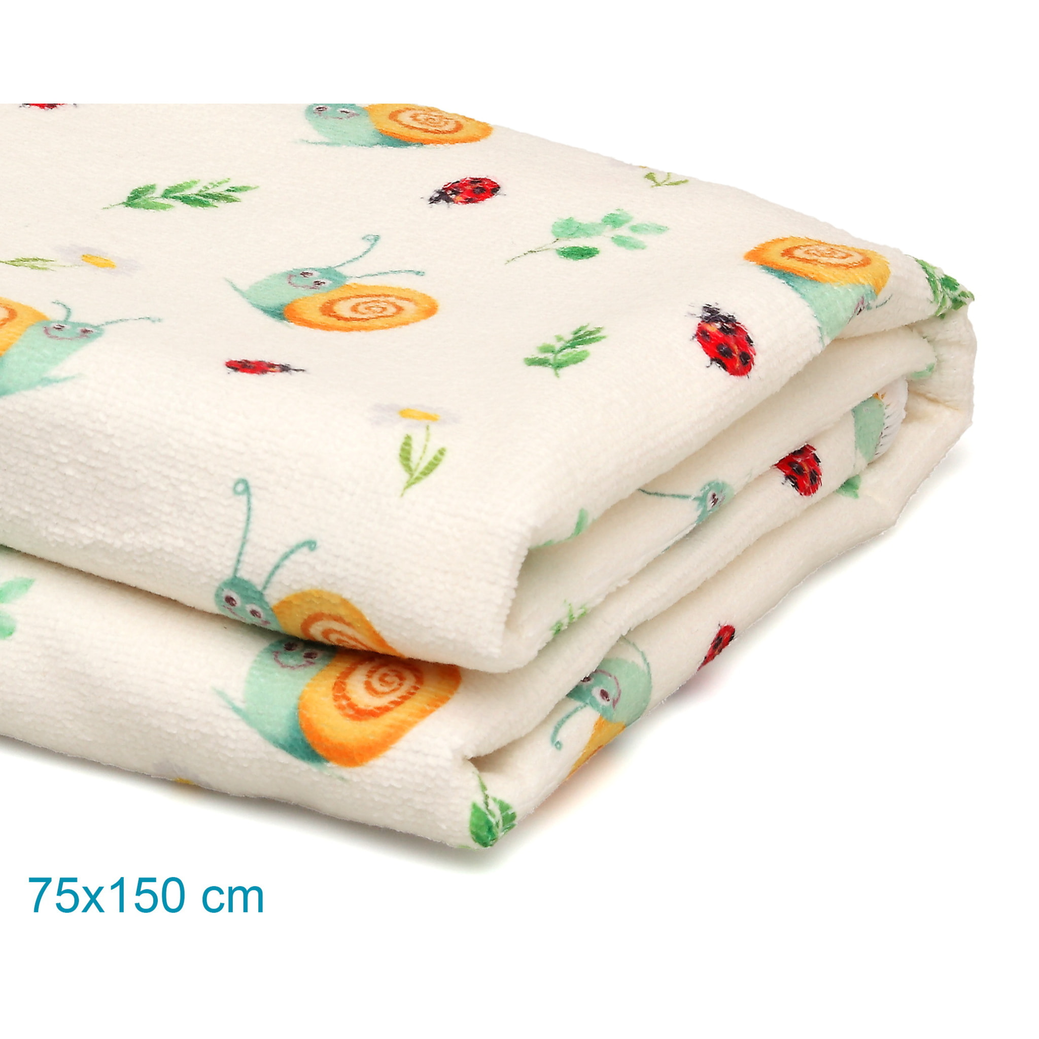 TOALLA PLAYA MICROFIBRA CARACOLES BEIGE