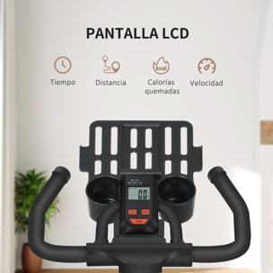 Bicicleta Estática con Resistencia Regulable Bici Estática Bicicleta de Fitness con Volante de Inercia 8 kg Pantalla LCD Manillar y Asiento Ajustable para Casa Gimnasio Azul