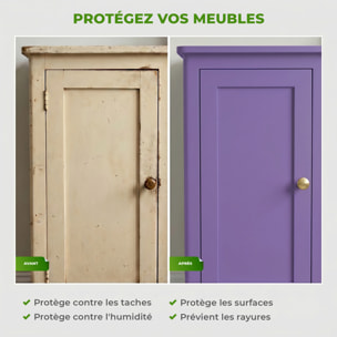 Rouleau adhésif décoratif Vinyle au Mètre - Lavande - Sticker Lavable Imperméable Mur Cuisine Meubles