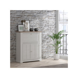 Bar en bois effet chêne clair blanchi - ILONA