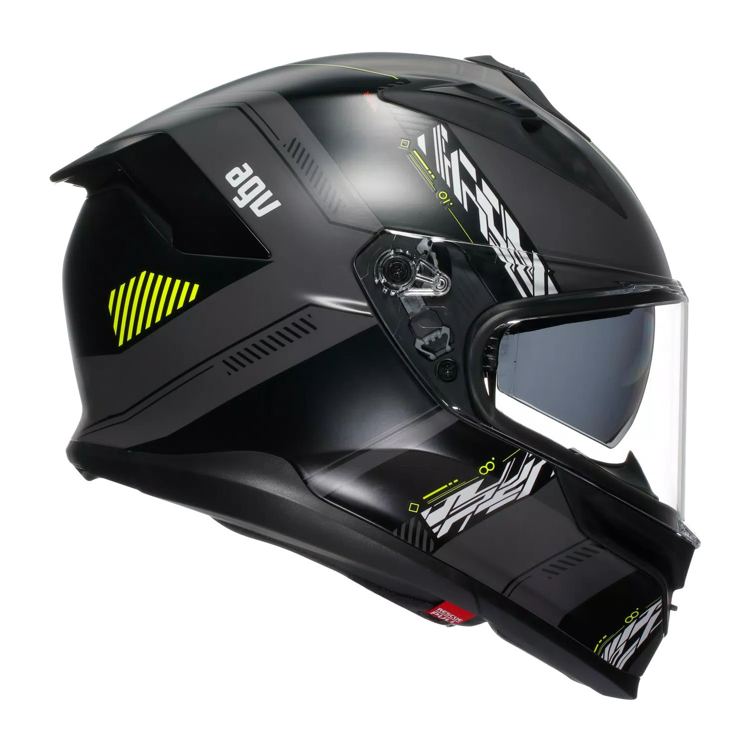 CASCO AGV K7 AGV E2206 MPLK KYBER MATT GREY/YELLOW FLUO
