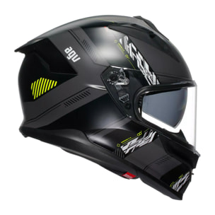 CASCO AGV K7 AGV E2206 MPLK KYBER MATT GREY/YELLOW FLUO