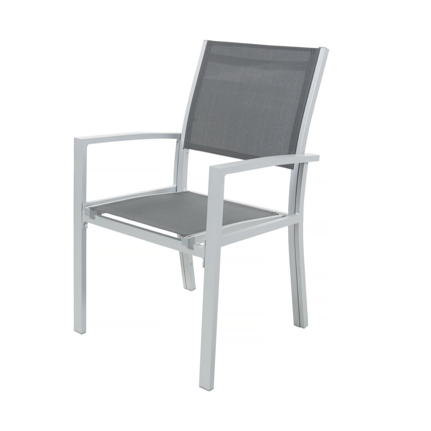 Table extensible et chaises de jardin en aluminium "Lagos" - 200/320 x 105 x 76 cm - 12 places - Gris foncé