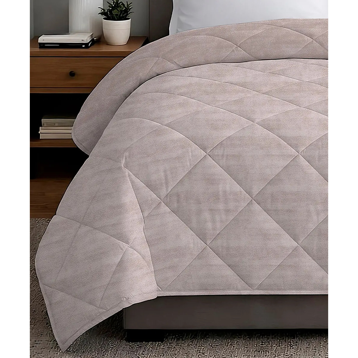 Trapunta invernale BonBon Beige 300 grammi/mq in cotone e poliestere
